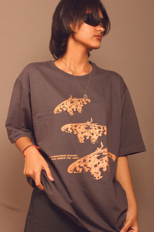 Charcoal Grey Moth T-shirt
