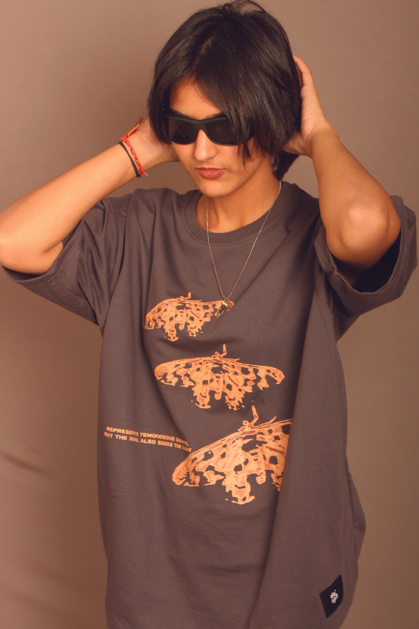 Charcoal Grey Moth T-shirt