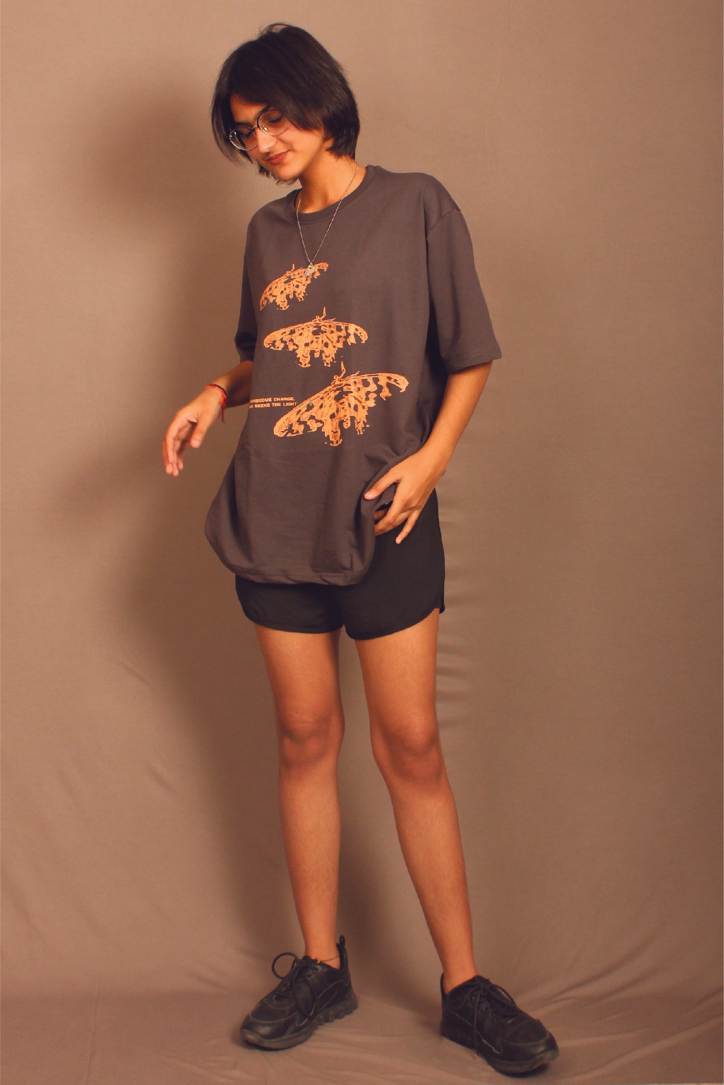 Charcoal Grey Moth T-shirt