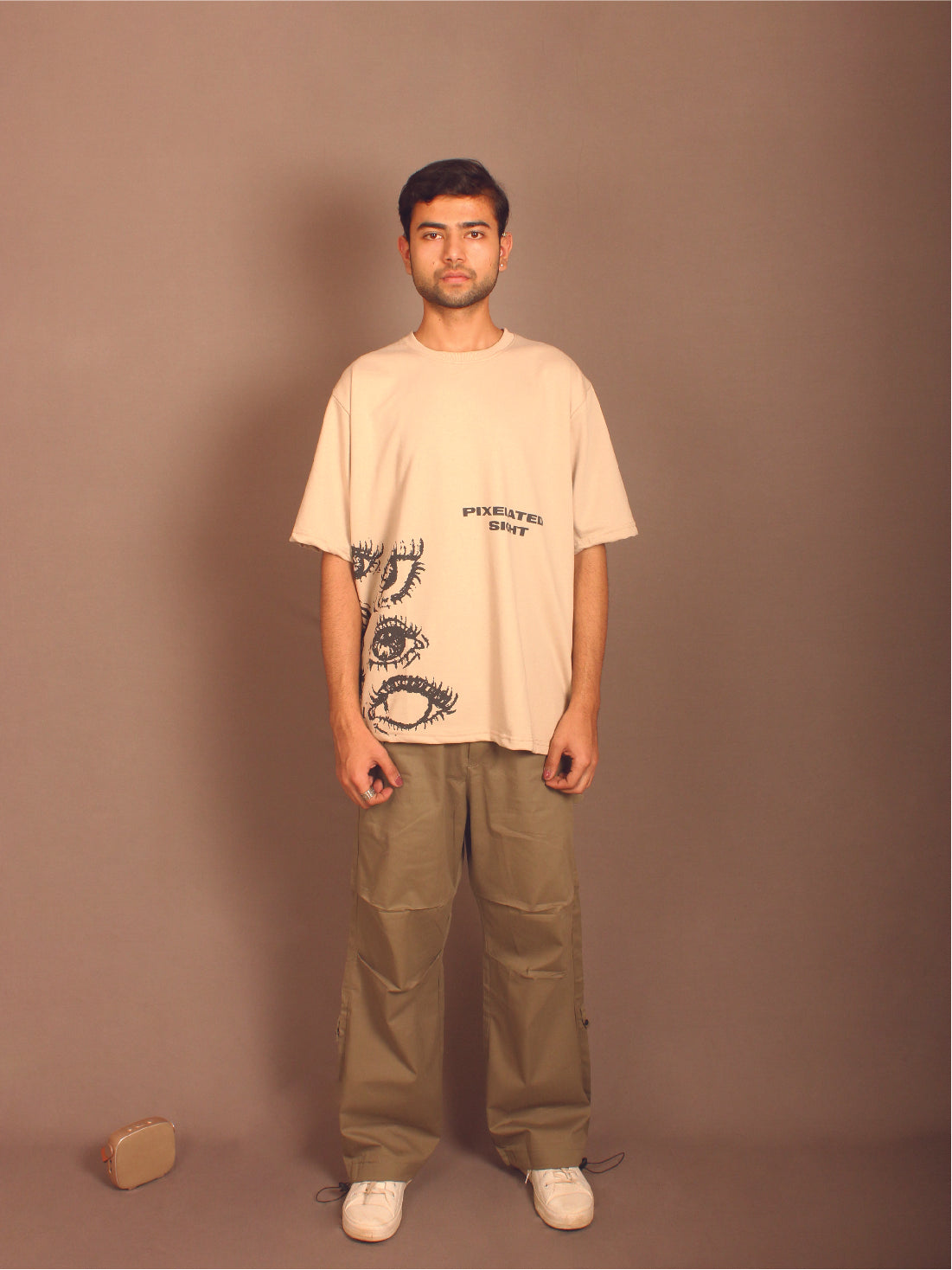 Pixelated Sight T-shirt Beige