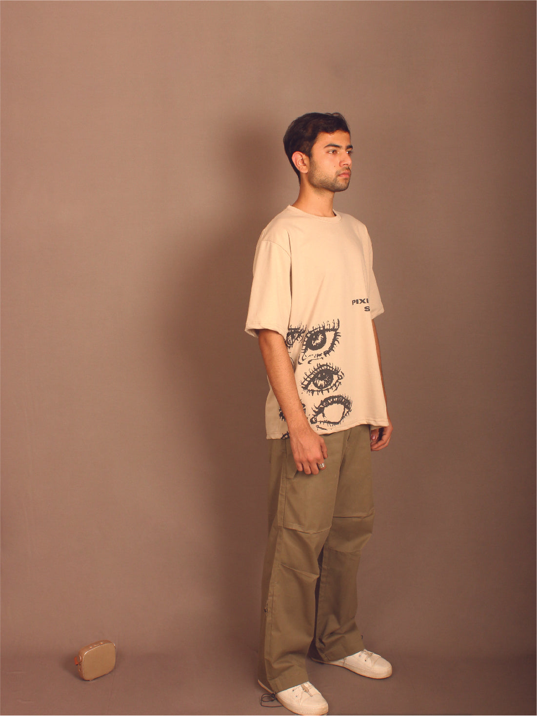 Pixelated Sight T-shirt Beige