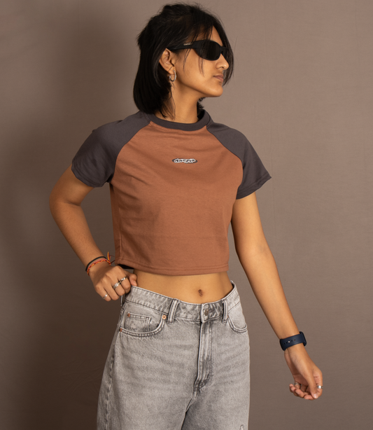 Cropped brown Top
